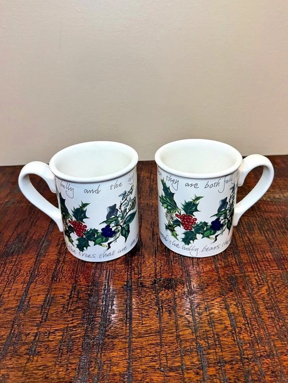 Portmeirion The Holly & The Ivy Mugs (Set of 2)